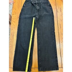 Wanderful Women Faded Black Wide Leg High Waisted Denim Jeans 28.5 Inseam size 6